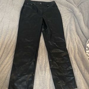 7 for all mankind faux leather pants! fleece lined!